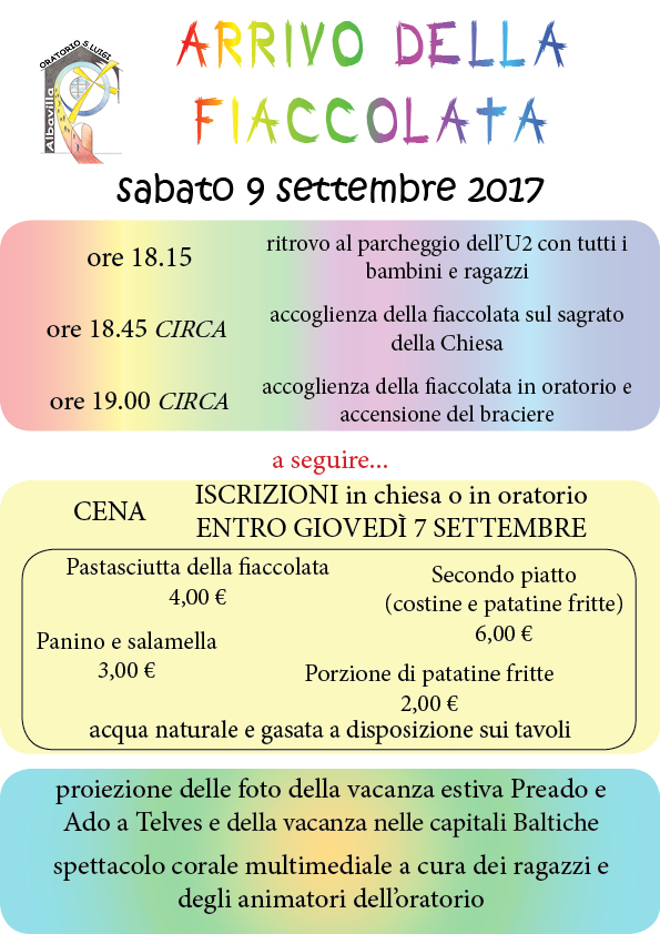 arrivo fiaccolata 2017