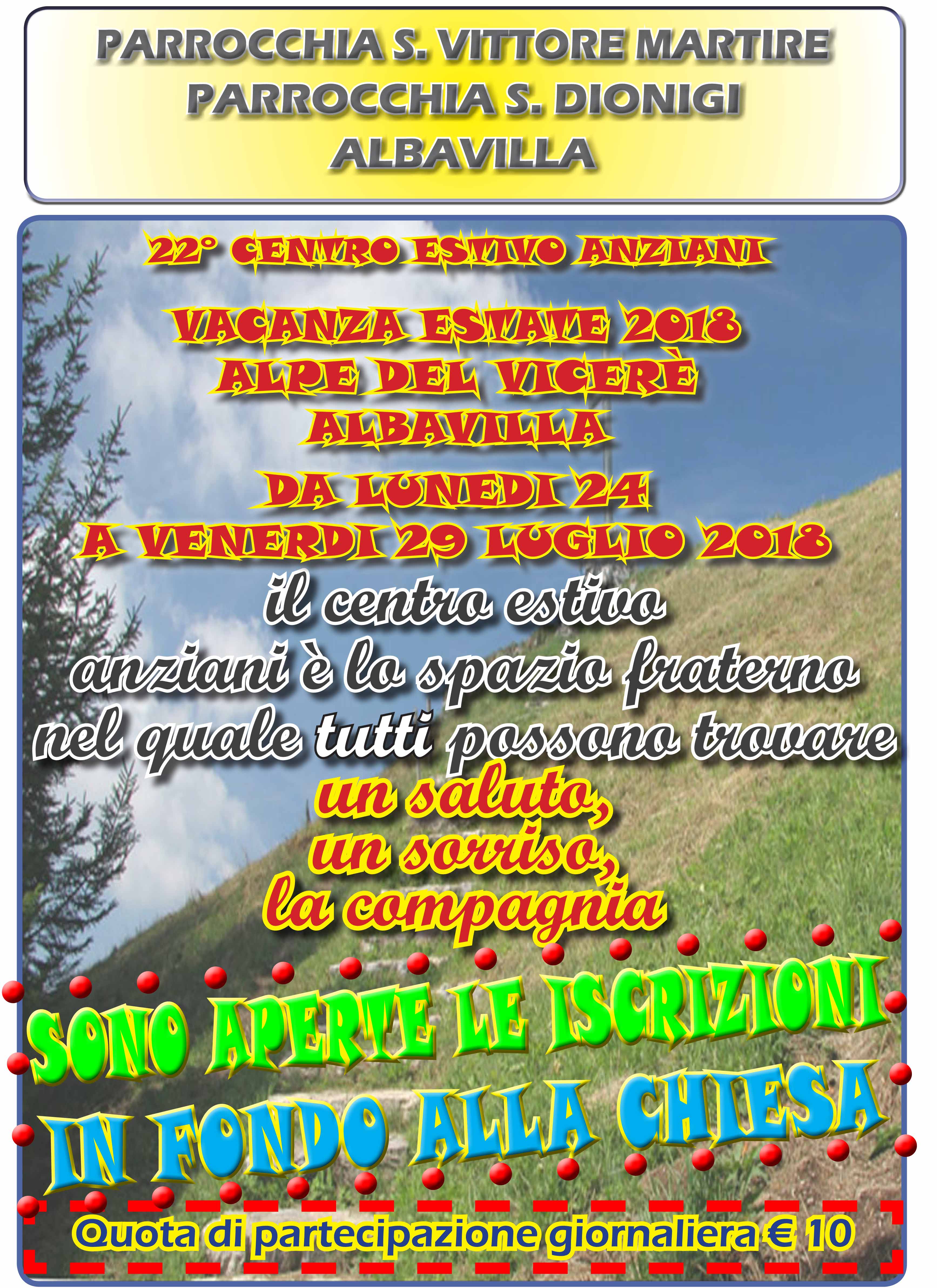 campeggio anziani 2018