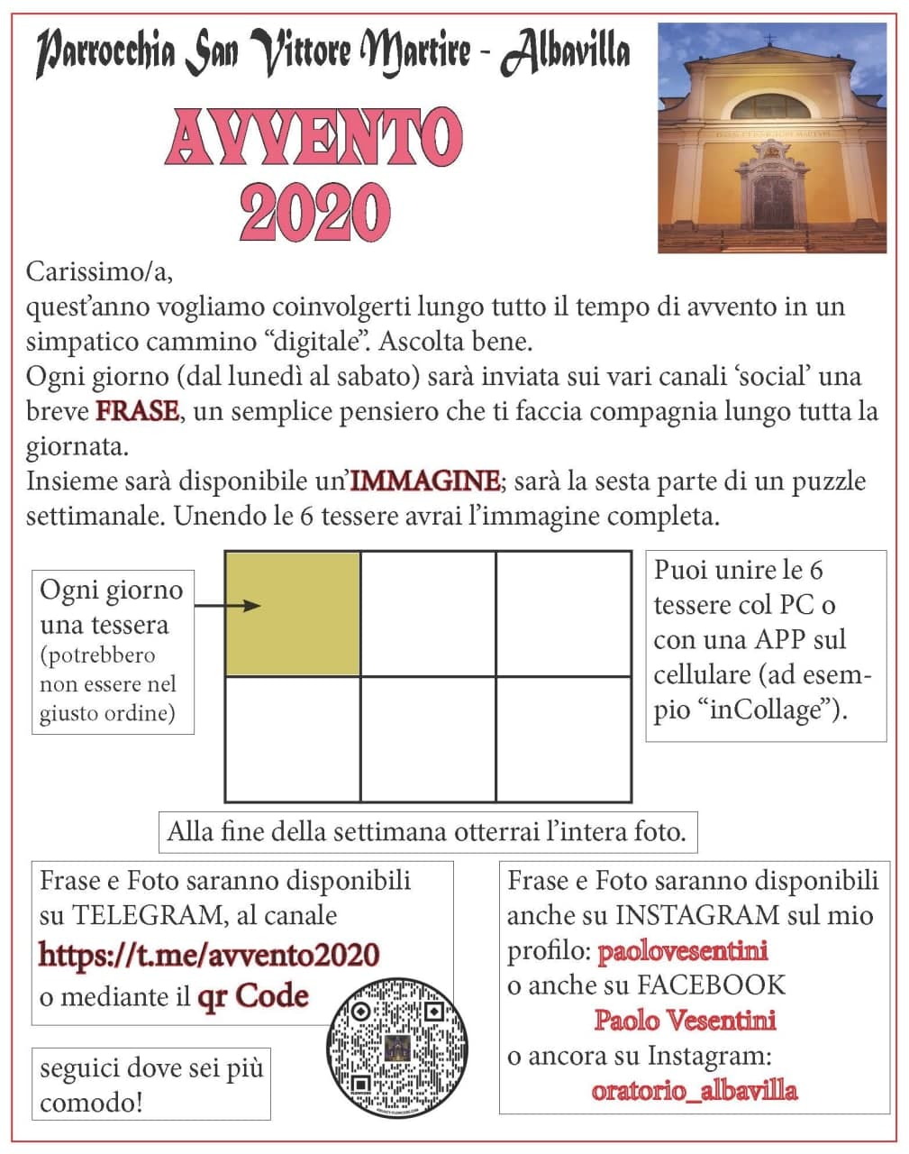 istruzioni avvento 2020