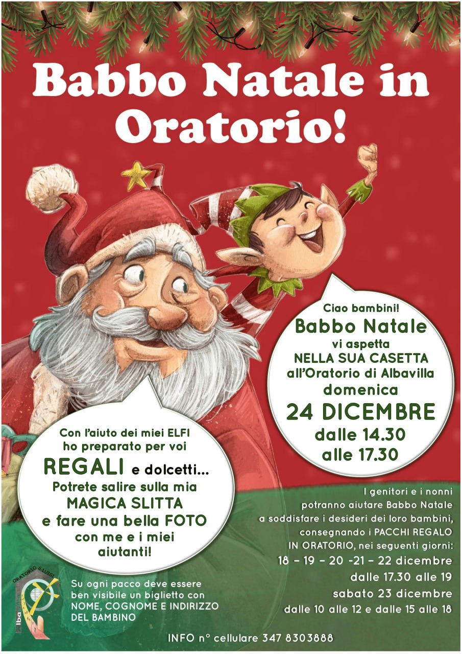 babbo natale in oratorio&ugrave;