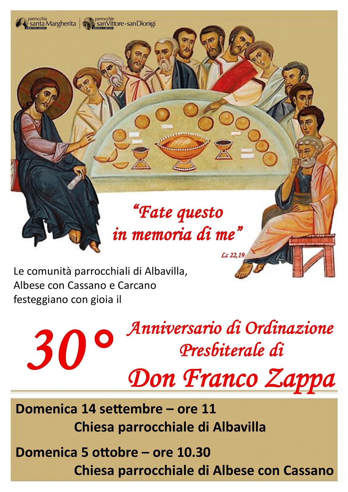 30 anniversario ordinazione presbiterale don Franco